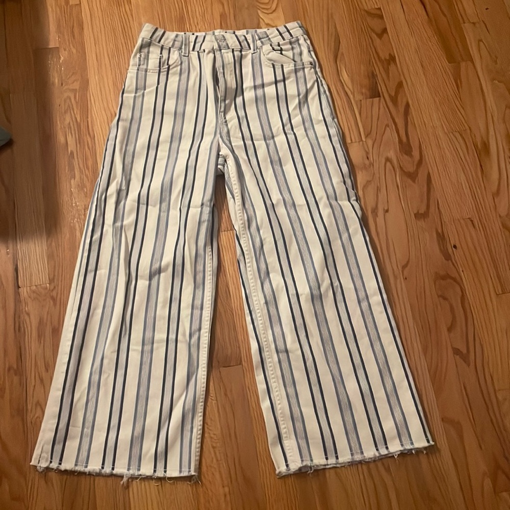 H and m stripped jeans